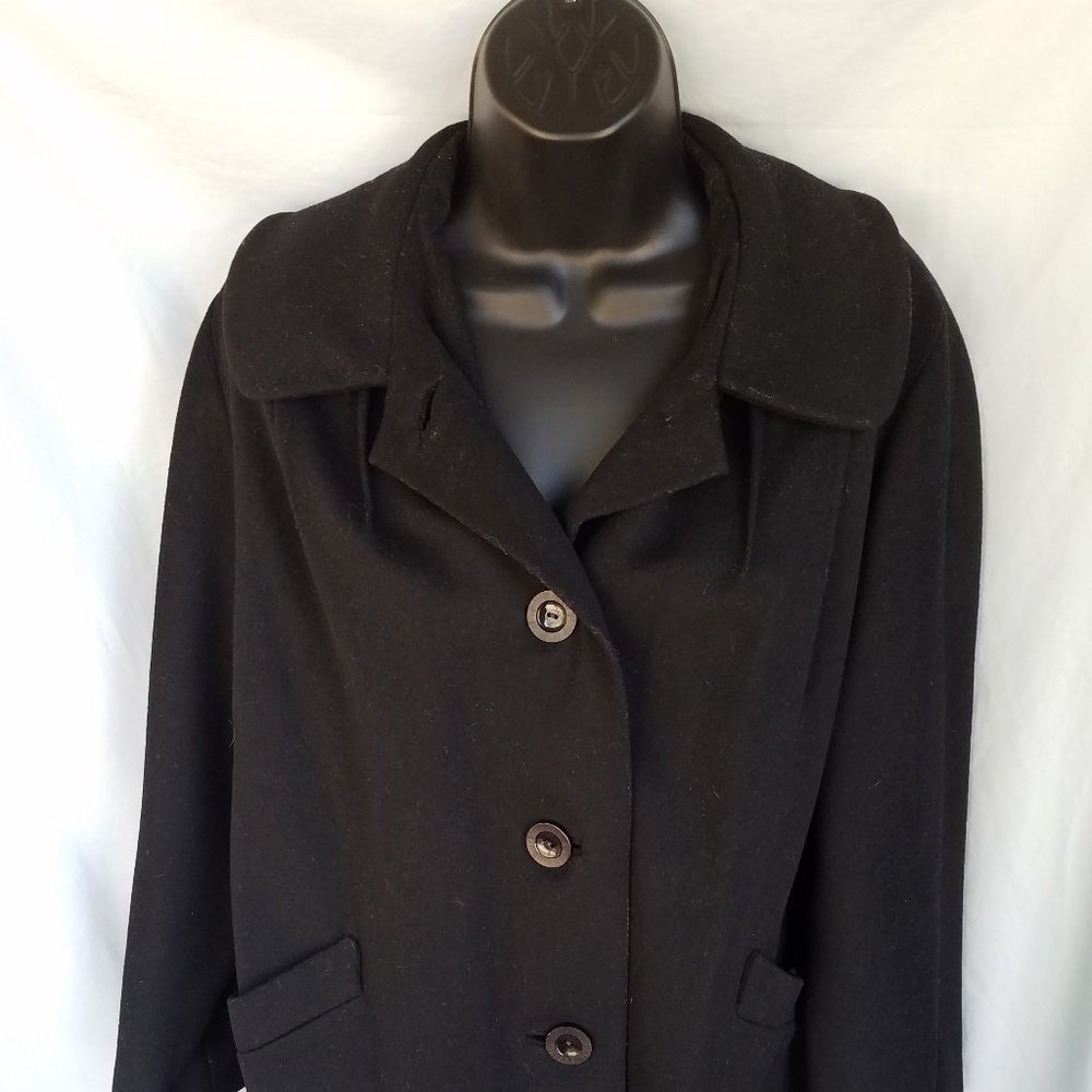 Vintage Monnig's Black Wool Coat